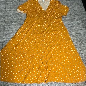 Yellow Polka Dress